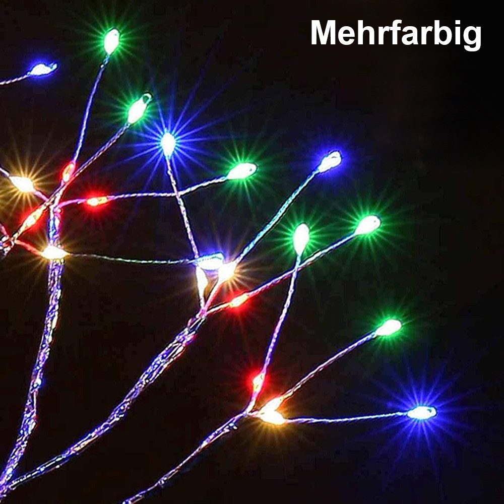 MUPOO LED Baum Künstlicher LED Bonsai Tischleuchte Dekolicht, USB-/Batterie-betrieben, 108 LEDs Kupferdrahtbaum, LED fest integriert, mit Touch-Schalter