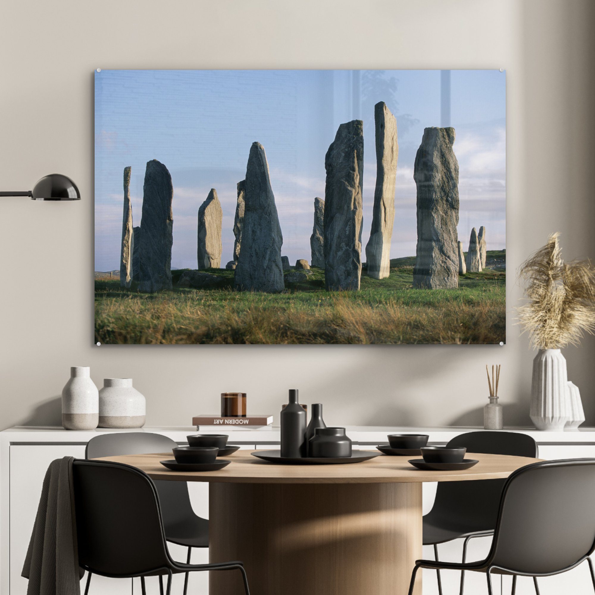 St), Schottland, Steine Wohnzimmer MuchoWow & Calanais von Schlafzimmer Stehende Acrylglasbild (1 Acrylglasbilder in