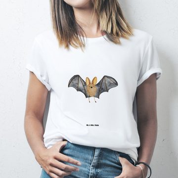 Mr. & Mrs. Panda T-Shirt Fledermaus Flügel - Weiß - Geschenk, T-Shirt mit Spruch, T-Shirt, Tsh (1-tlg)