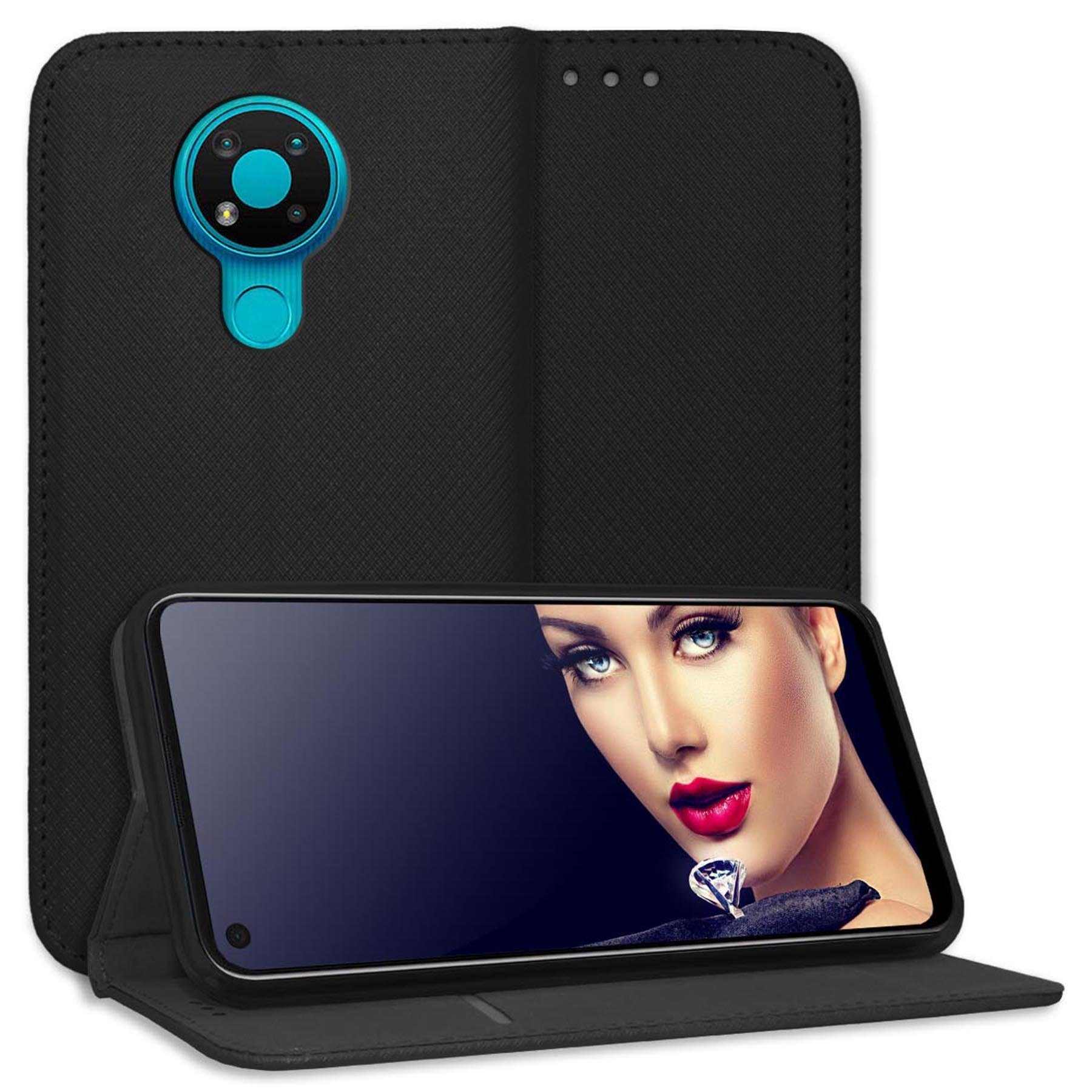 Schutzhülle Mit Klettverschluss Für Nokia 301 Slim Case In Schwarz