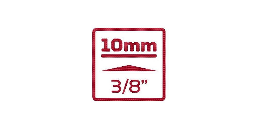 28 mm Gedore Länge Red 6-kant 3/8" Steckschlüssel 10 Steckschlüsseleinsatz R51001004 mm