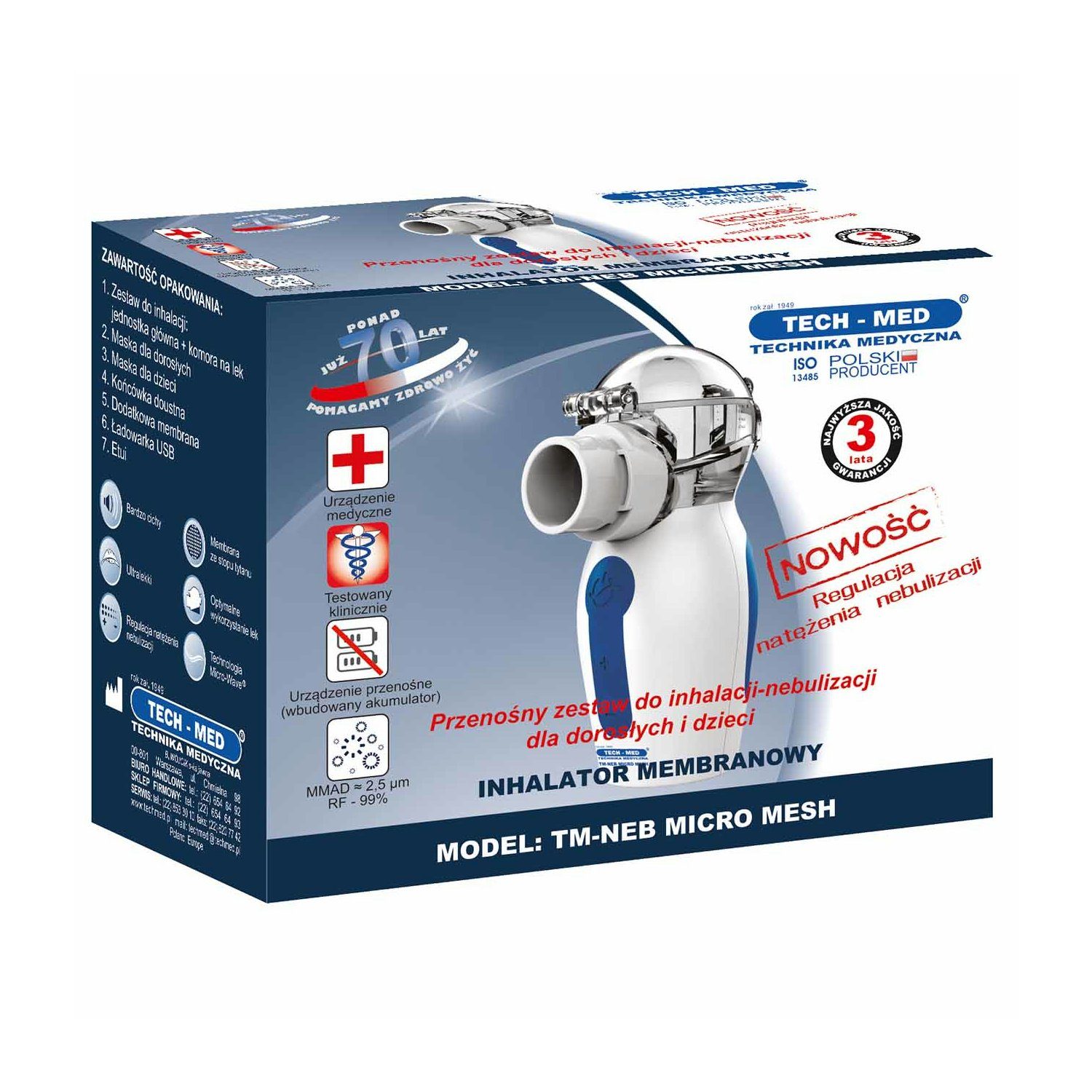 Inhalator MICRO MESH, 5,0 V, 1,0 A