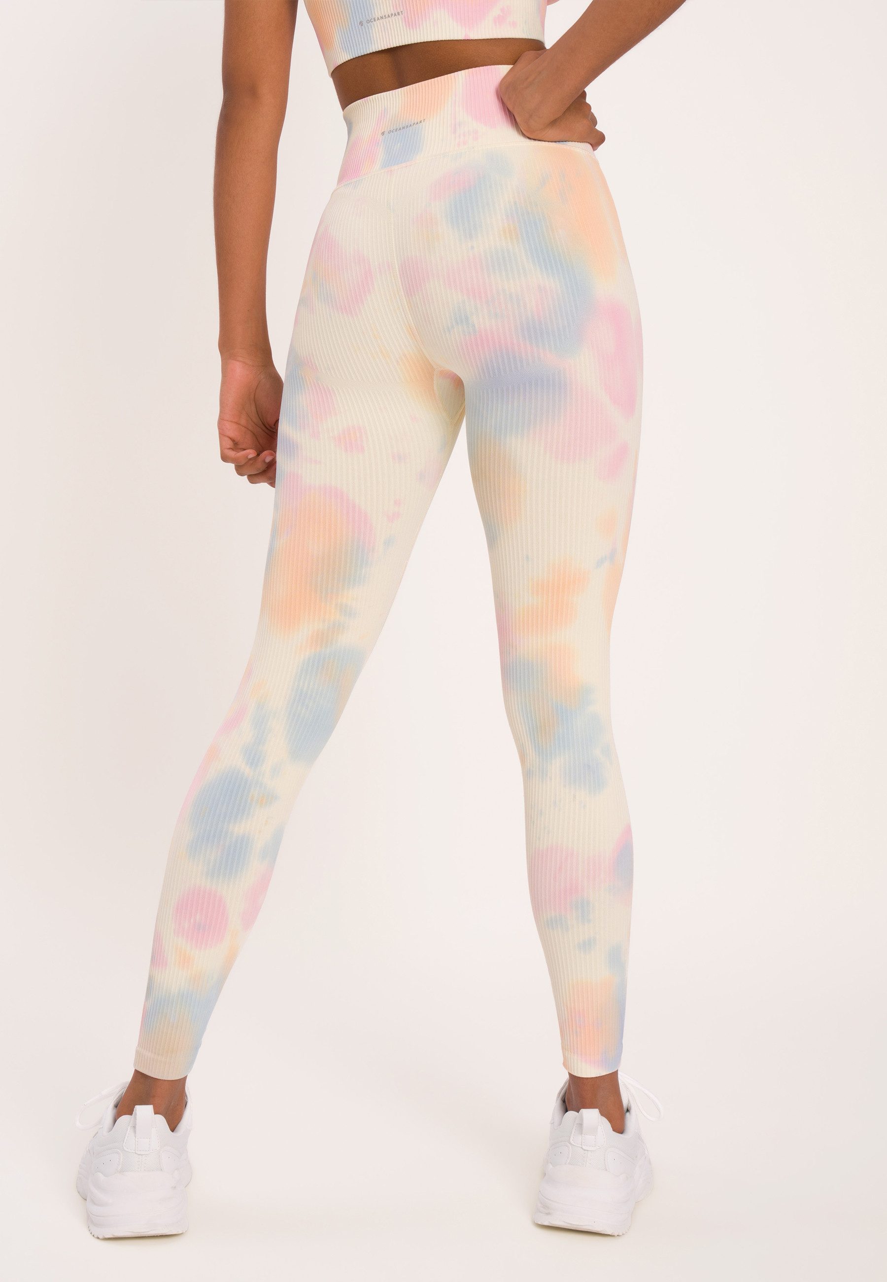 OCEANSAPART Leggings Maya (1-tlg) Nahtlose Hose mit Rippenstruktur für perfekten Halt im Basic-Look