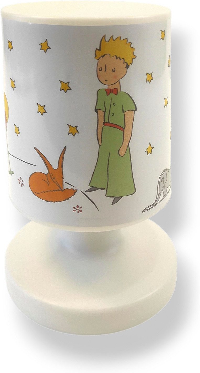 niermann LED Nachttischlampe Kinderlampe mit Motiv "Der kleine Prinz",Akku-Leuchte für Kinderzimmer, LED fest integriert, Warmweiß, kabellos nutzbar, per USB aufladbar