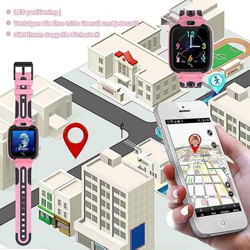 Welikera Kinderuhr, 400mAh Touch 1,4 Zoll Präzise Positionierung Videoanrufe Smartwatch (1,4 Zoll)