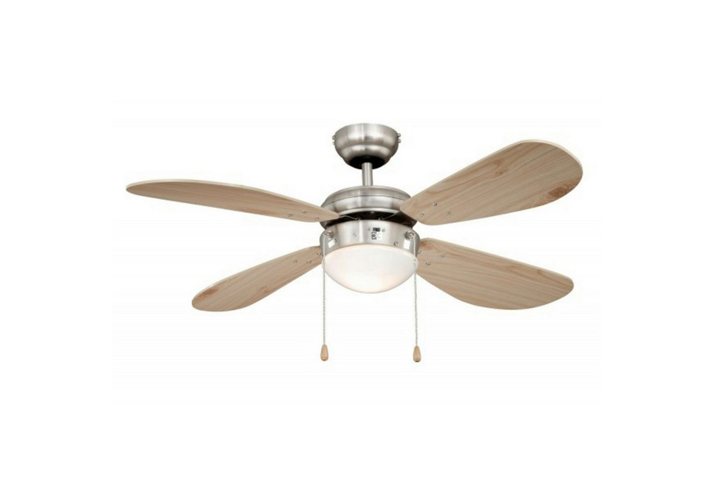 AireRyder Deckenventilator Deckenventilator Classic 105 cm Nickel / Kiefer, Mit Zugschnur