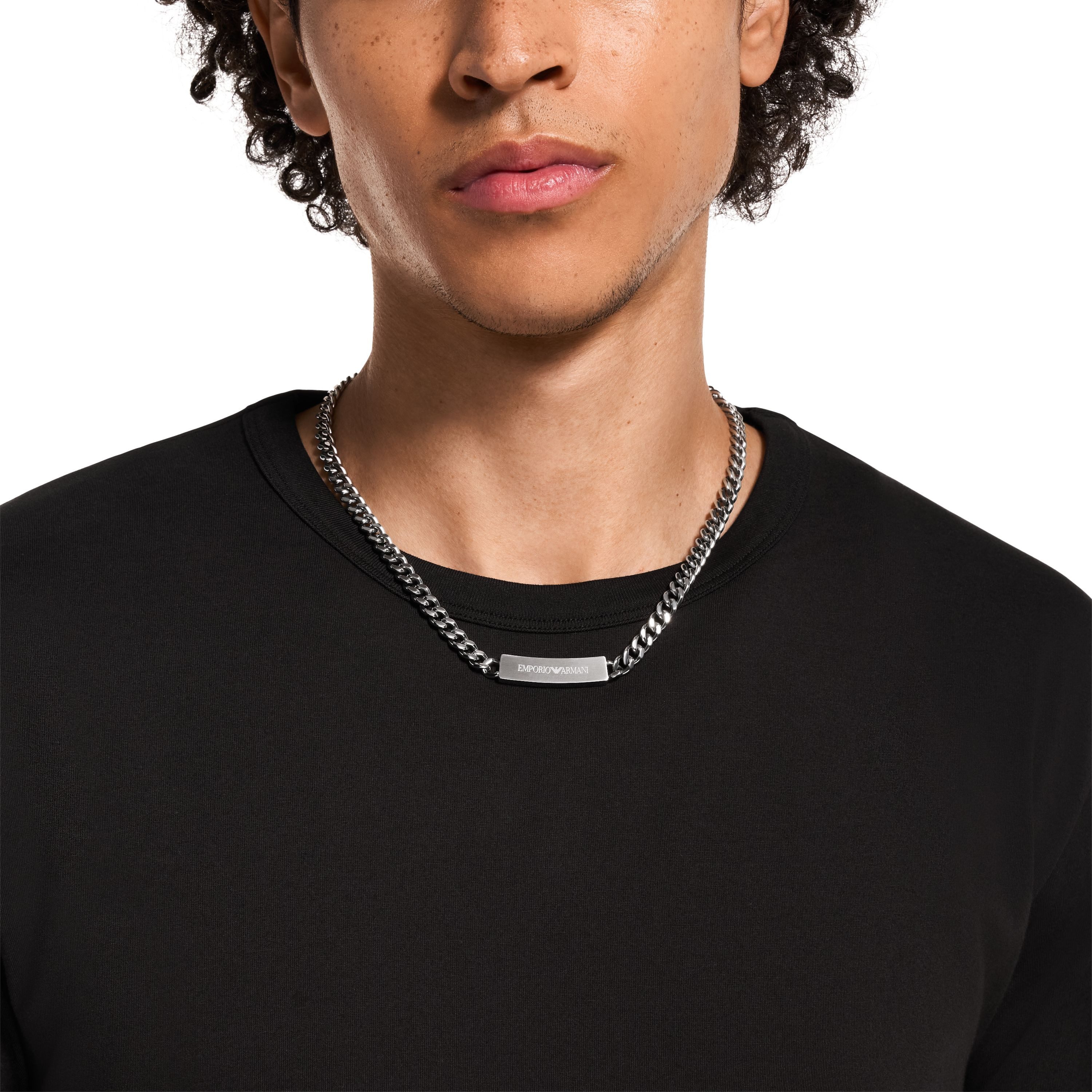 Emporio Armani Kette ohne Anhänger Schmuck Geschenk Edelstahl