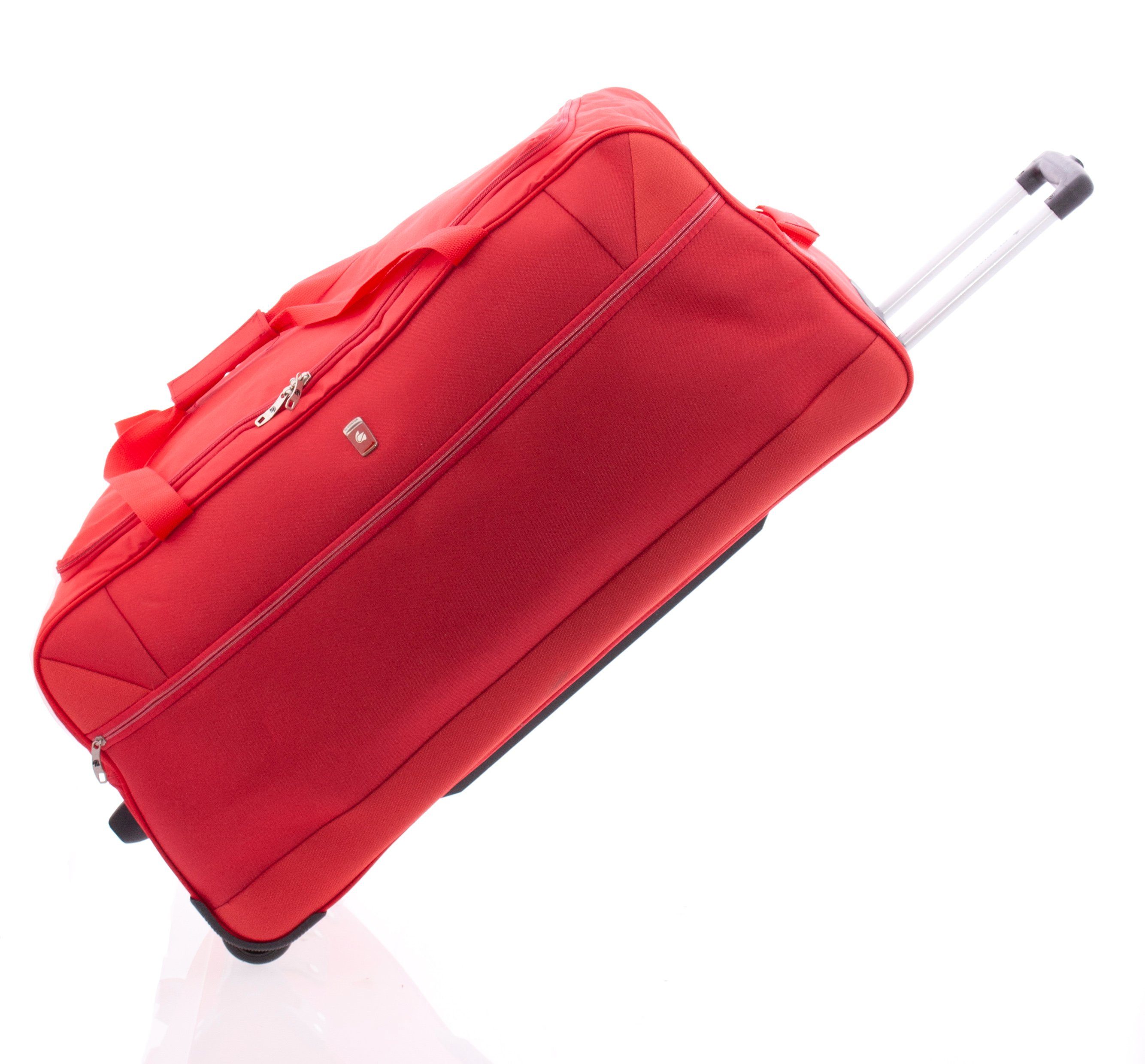 GLADIATOR Reisetasche mit Rollen - JUMBO - 80 cm - 104 Liter - Rollentasche, Trolleytasche, Gewicht: 2,8 kg, Trolley-Reisetasche Sporttasche - rot | Reisetaschen