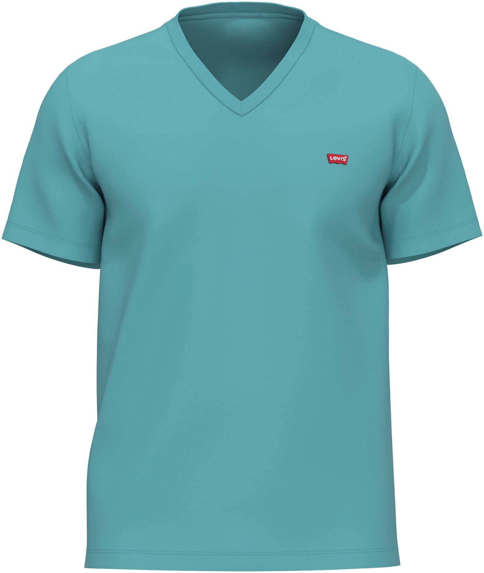 Levi's® V-Shirt LE ORIGINAL Logostickerei HM VNECK mit aouarelle