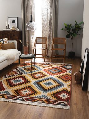 Teppich Kira, benuta, rechteckig, Höhe: 5 mm, Kunstfaser, Berber, Ethno-Style, Wohnzimmer