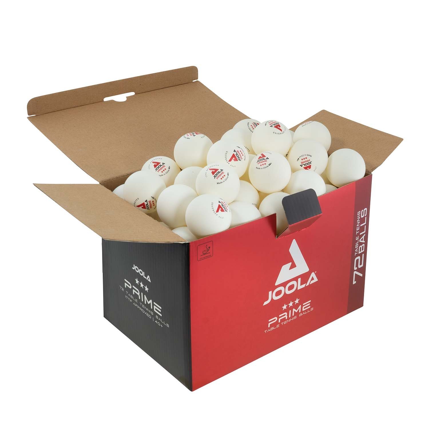 Joola Tischtennisball Tischtennisbälle Prime 3*** 40+ 72 Stück weiß, Tischtennis Bälle Tischtennisball Ball Balls