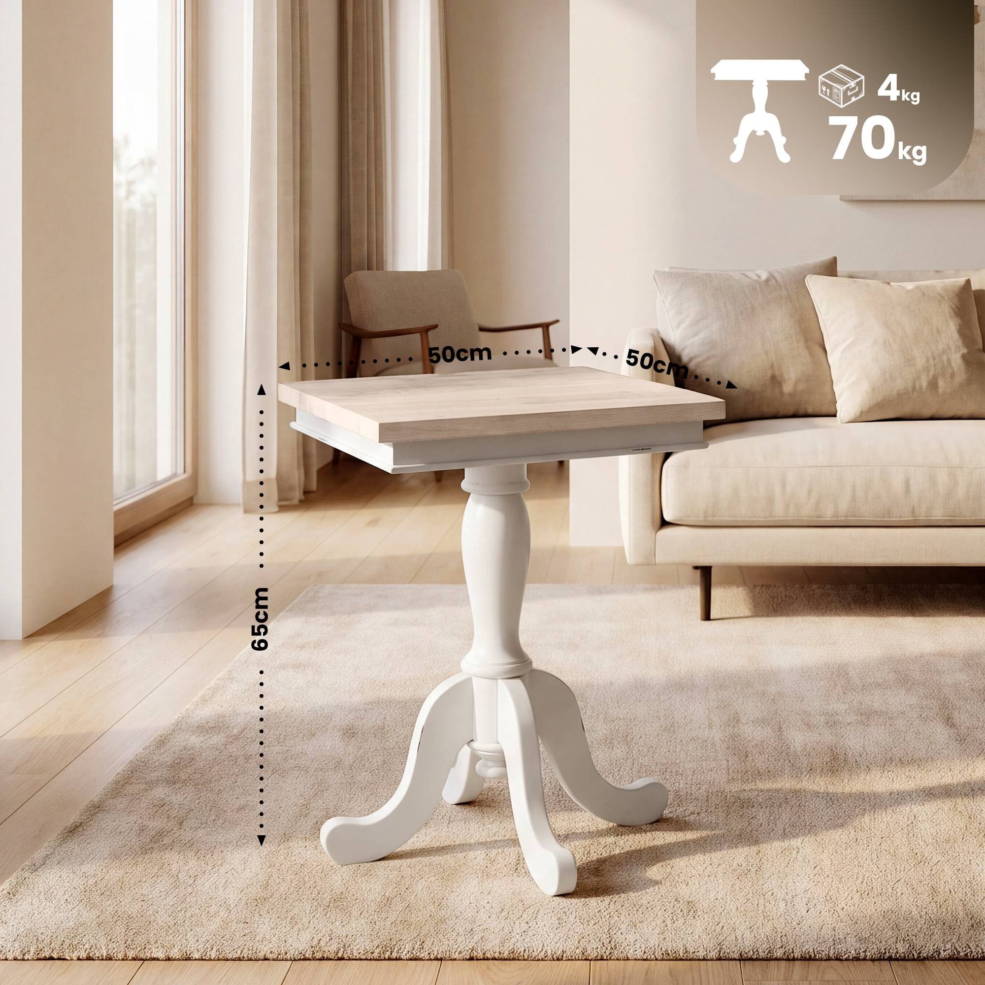 CLP Beistelltisch Lorne (1er), Sofatisch im Landhausstil, Shabby Chic
