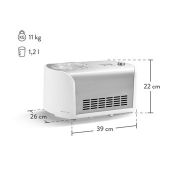 Springlane Eismaschine Elli, Eismaschine mit Kompressor 1,2 l, 135 W, Elli