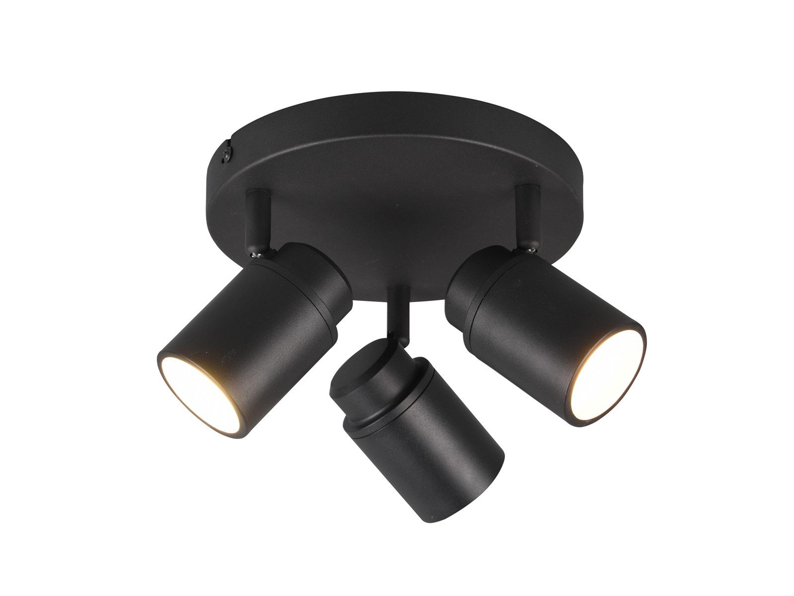 TRIO Leuchten LED Deckenstrahler als Badezimmer-Lampe geeignet Ø 20cm, dimmbar, LED wechselbar, Warmweiß, innen Bad-Lampe Decke, Strahler schwenkbar inkl. GU10 LED