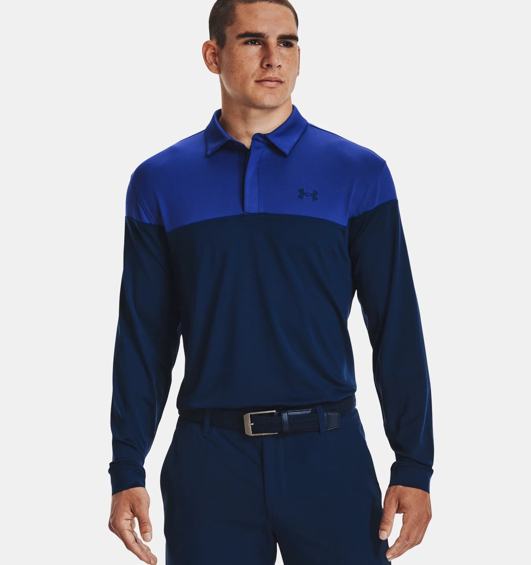 Under Armour® Poloshirt Under Armour Golf Polo Playoff Novelty Langarm Blau Herren