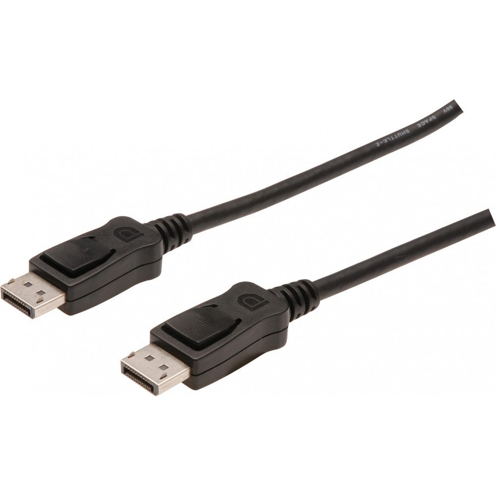 Digitus Digitus DP Kabel 3m, UHD 4K, schwarz Elektro-Kabel, Stecker, Kabel, UHD 4K Auflösung bis 60Hz