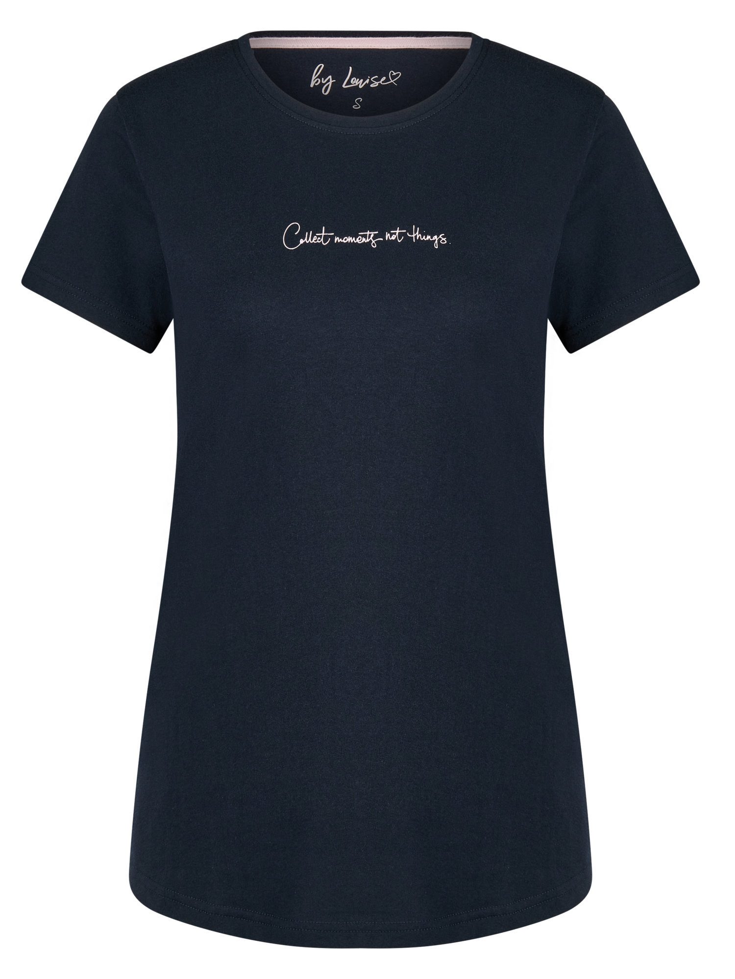 By Louise Pyjamaoberteil Damen Pyjamashirt Kurzarm (1-tlg) Baumwolle