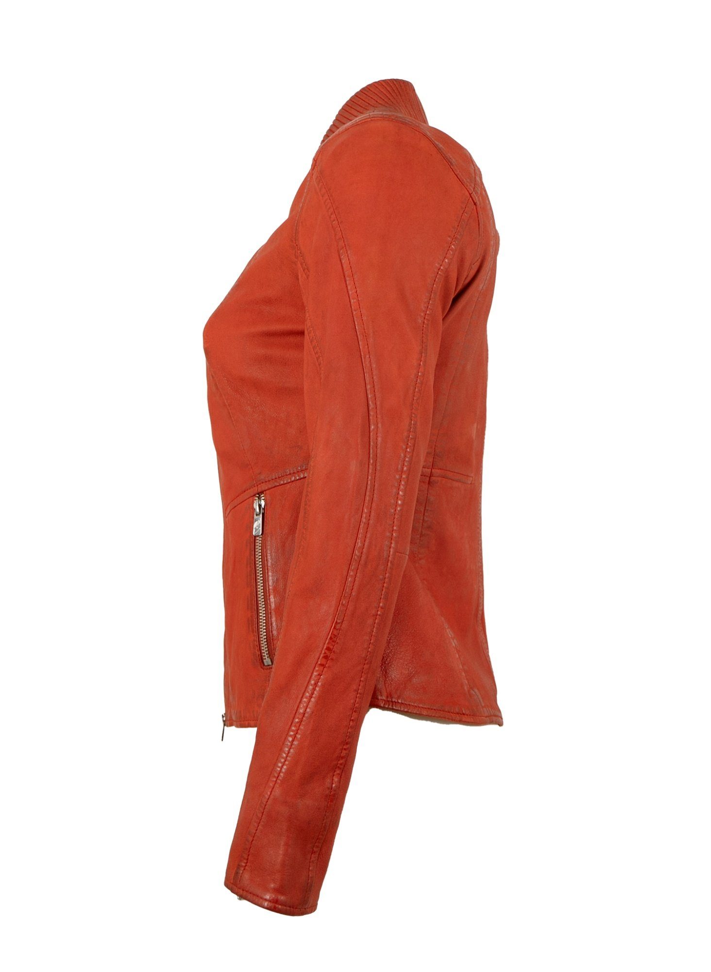 Jilani Lederjacke Saya Jilani - Damen Lederjacke Lammleder rotorange günstig online kaufen