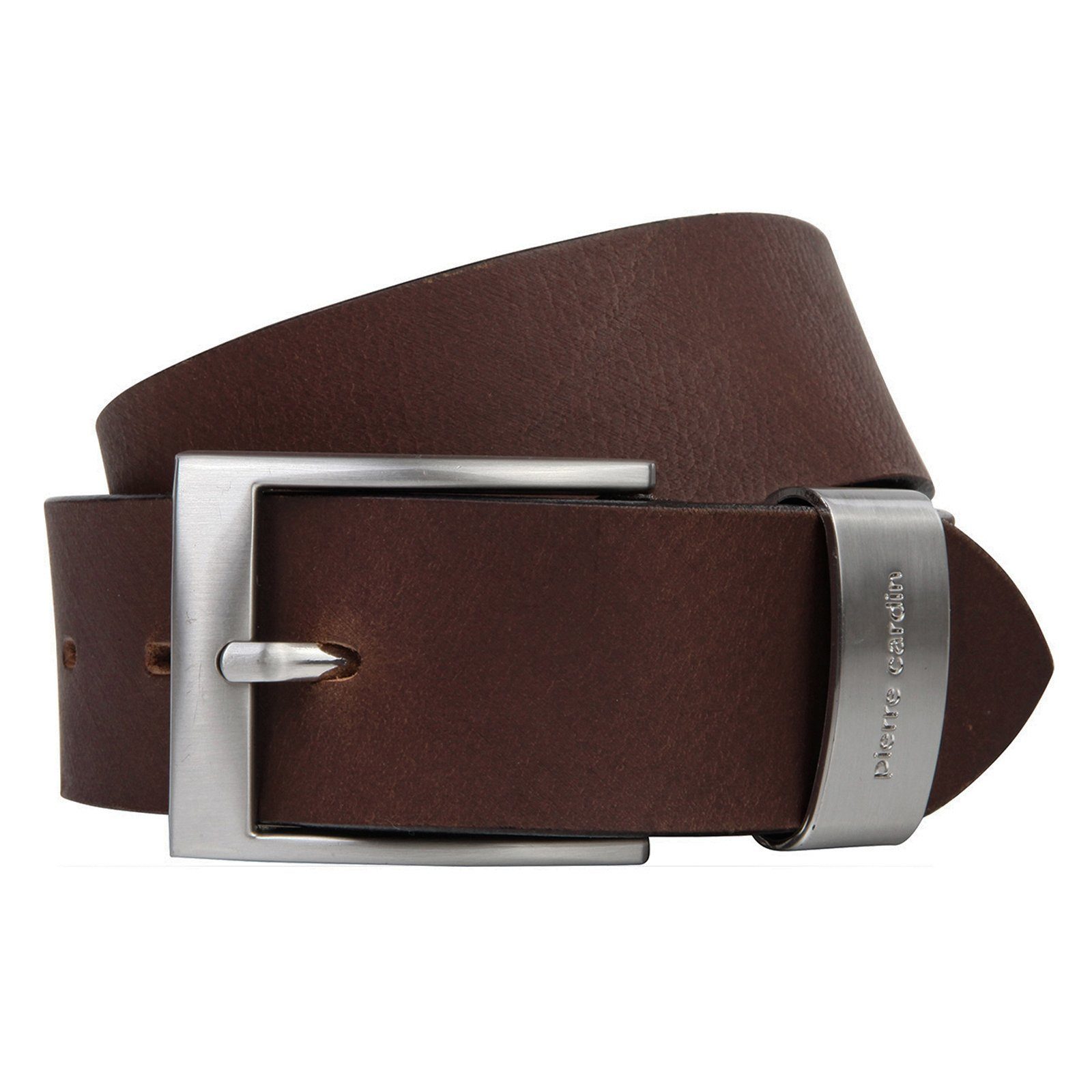 LINDENMANN Ledergürtel Überlänge dunkelbrauner Pierre Cardin Ledergürtel