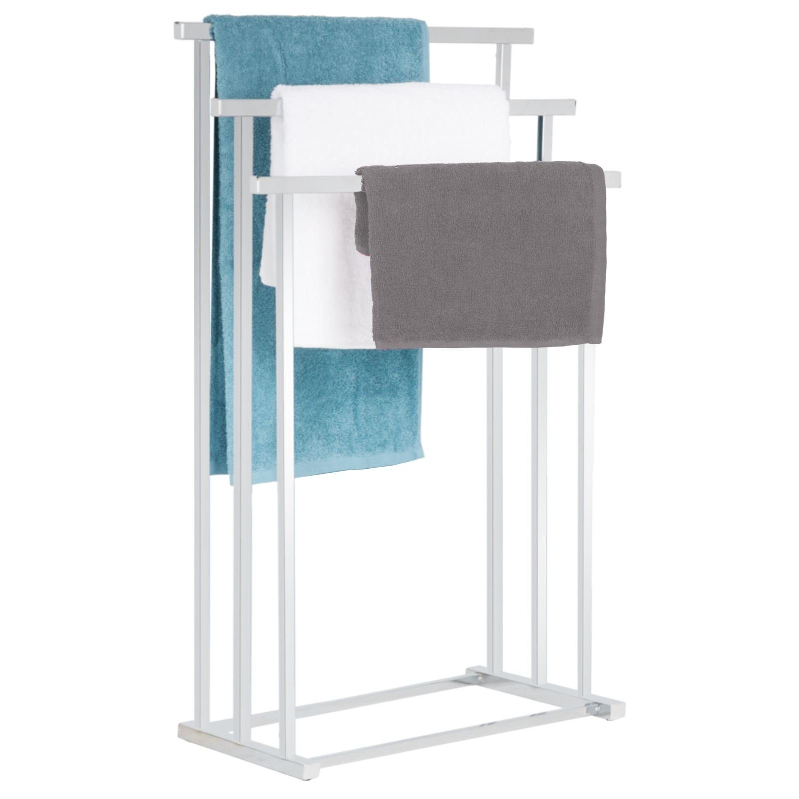 IDIMEX Handtuchständer MATTIA, Handtuchhalter chrom Handtuchständer 3 Handtuchstangen Badetuchhalter