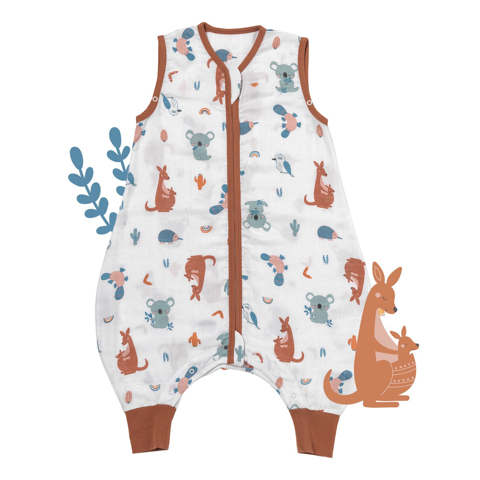 Schlummersack Kinderschlafsack Musselin Schlafsack mit Füßen, günstig online kaufen