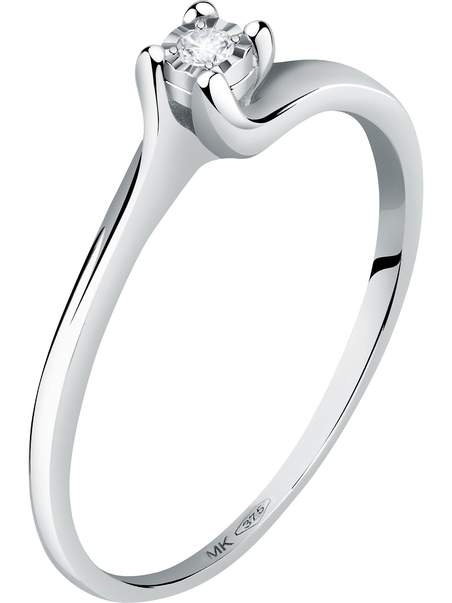 CHRIST Diamantring CHRIST Damen-Damenring 375er Weißgold 1 Diamant