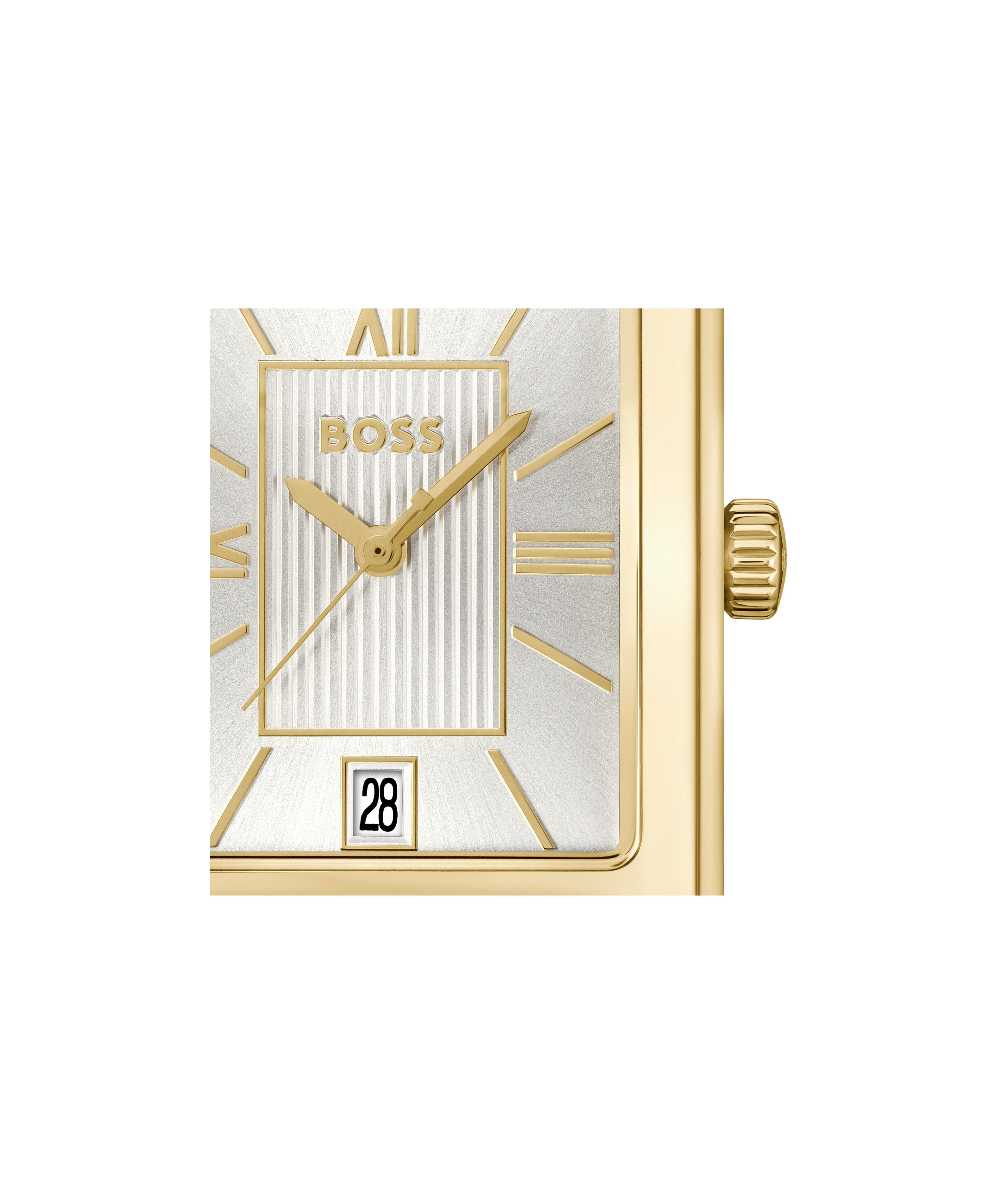BOSS Quarzuhr PRINCIPLE DRESS 1514300, Armbanduhr, Damenuhr, Herrenuhr, Lederarmband, analog, Tag