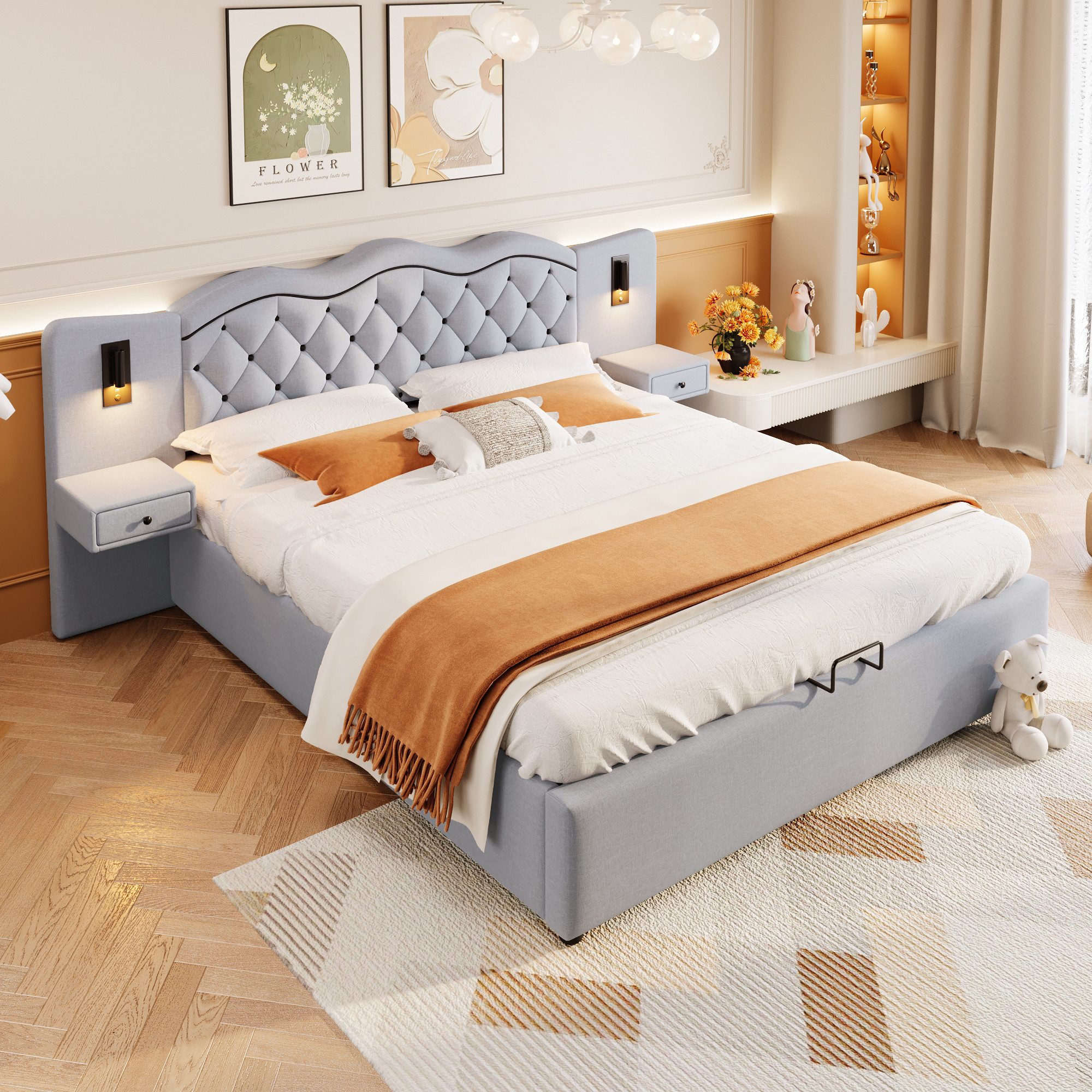 HAUSS SPOLE Polsterbett 180x200cm mit USB-Anschluss, günstig online kaufen