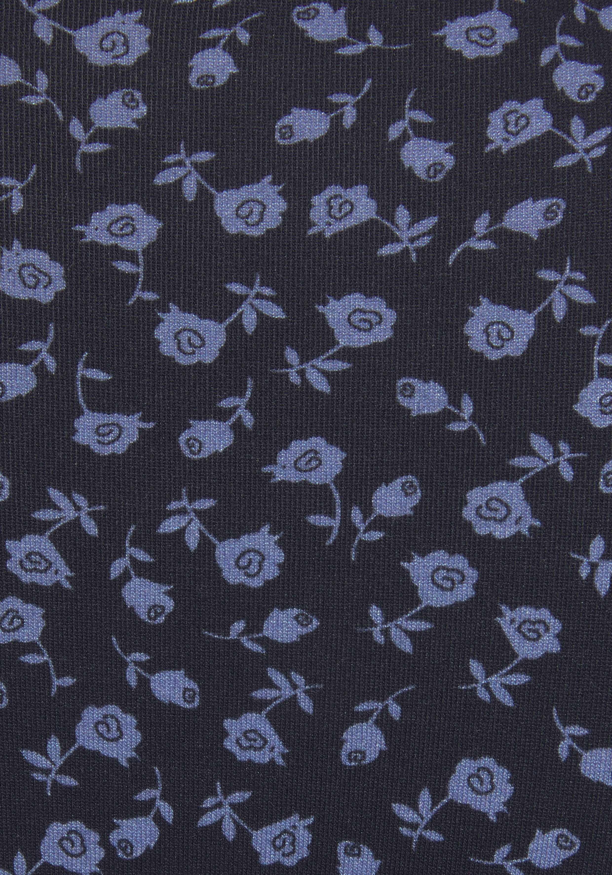 Vivance Jerseykleid mit Blümchenprint und V-Ausschnitt, figurschmeichelndes Sommerkleid