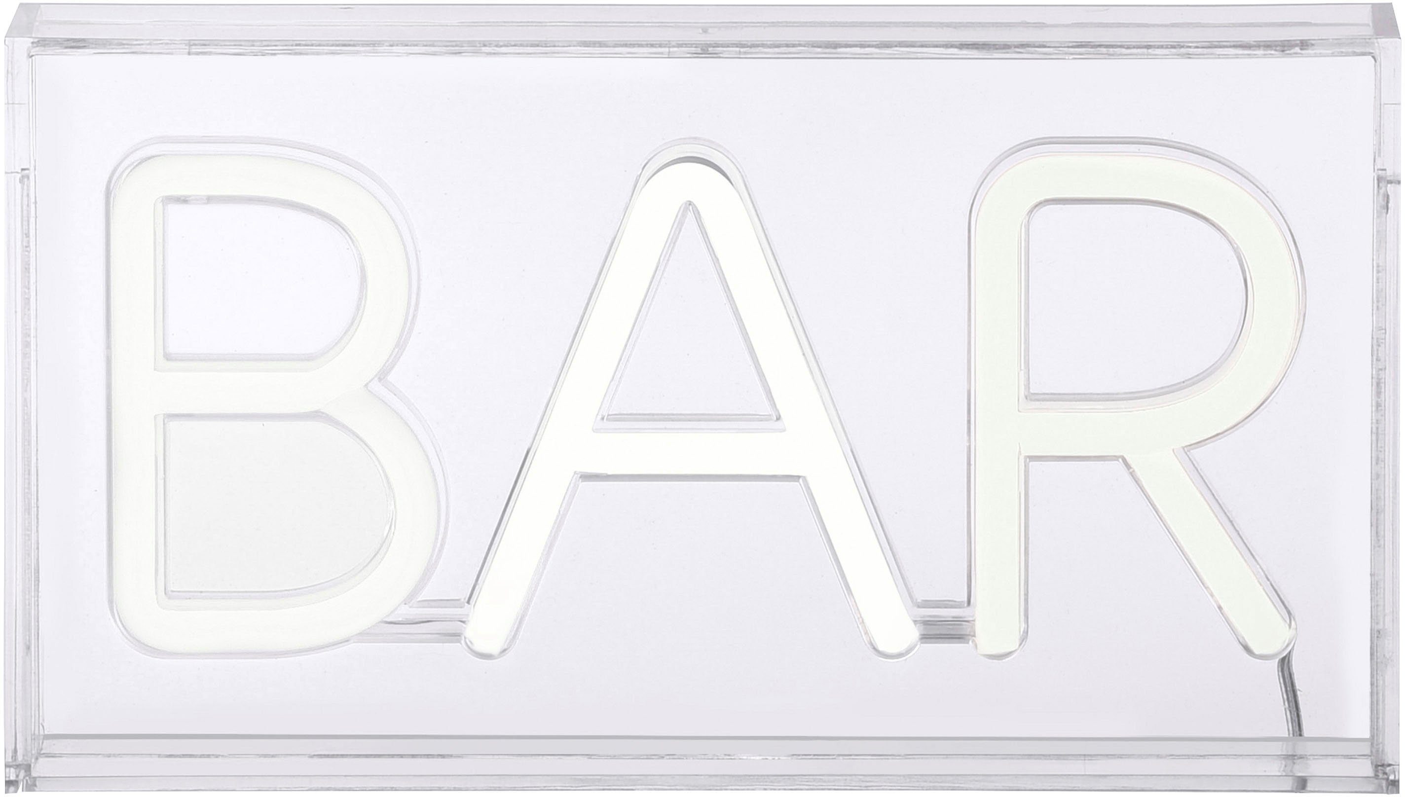 JUST LIGHT LED Wandleuchte NEON-BAR, LED fest integriert, Warmweiß