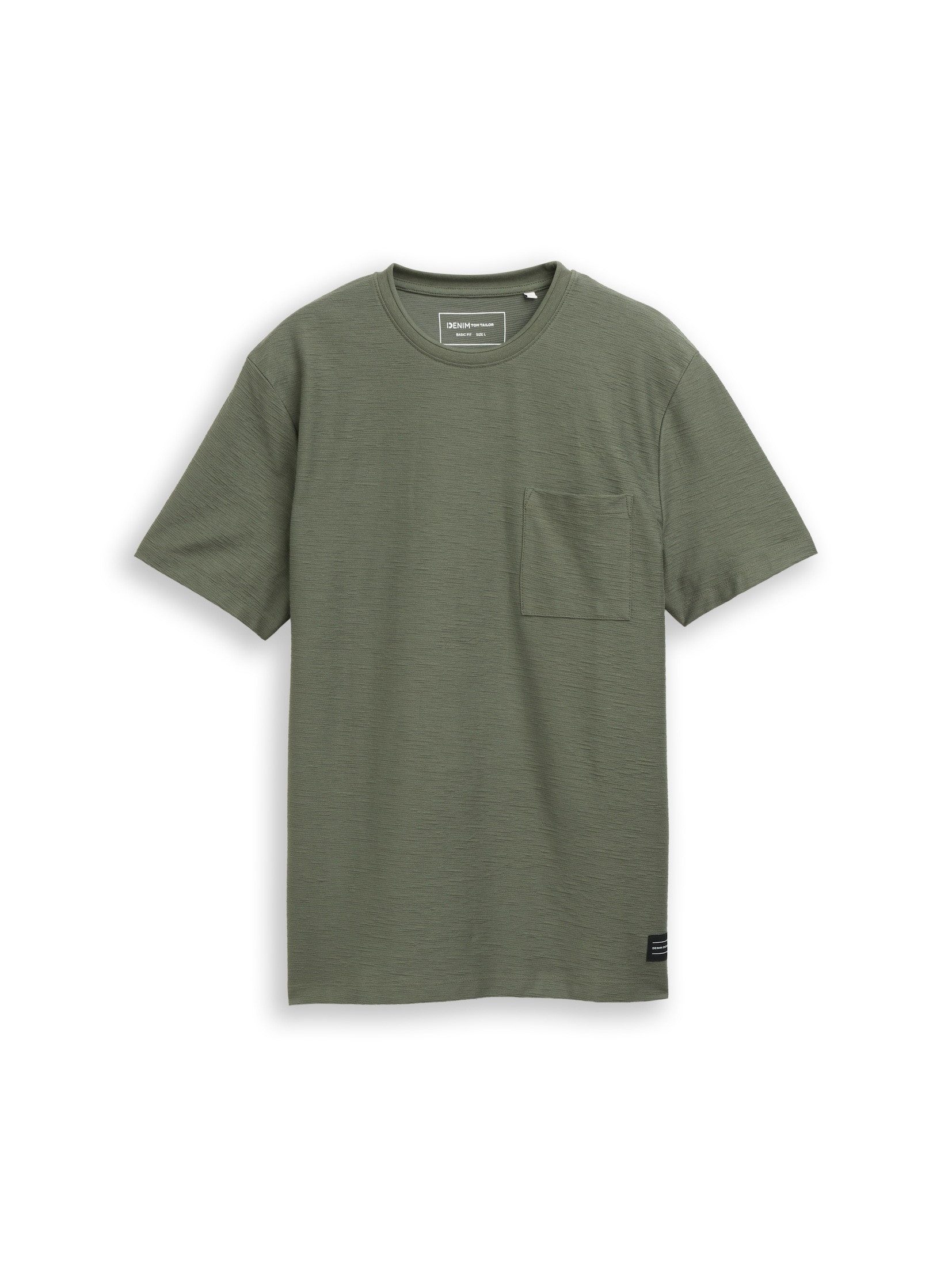 TOM TAILOR Denim T-Shirt T-Shirt (im Einserpack) T-Shirt mit Brusttasche