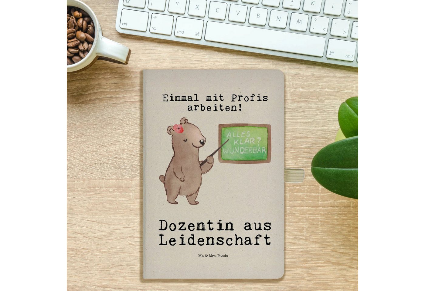 Thumbnail - Mr. & Mrs. Panda Notizbuch Dozentin Leidenschaft - Transparent - Geschenk, Notizbuch DIN A5, Pro Mr. & Mrs. Panda, Kreat...