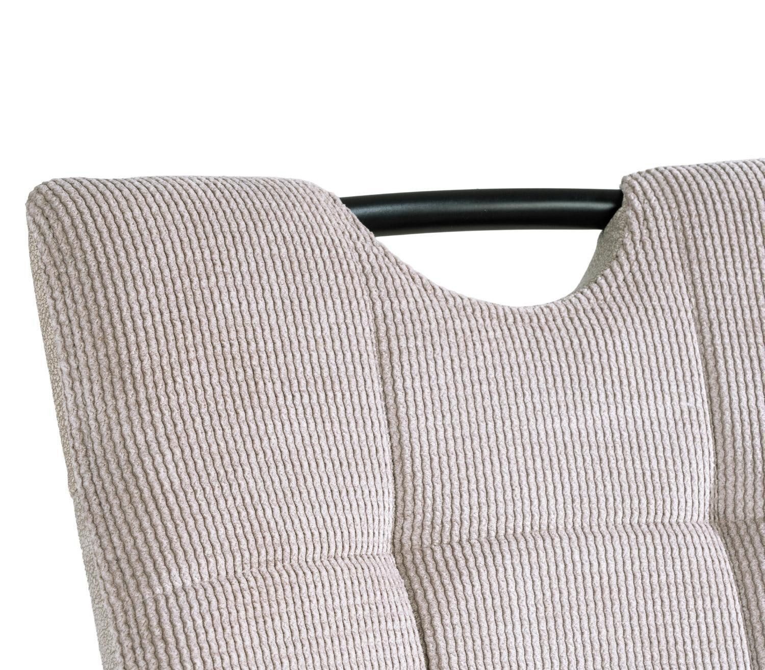 Home4You Freischwinger, Beige, Schwarz, Mikrofaser, Webstoff, Metall, (Set, günstig online kaufen