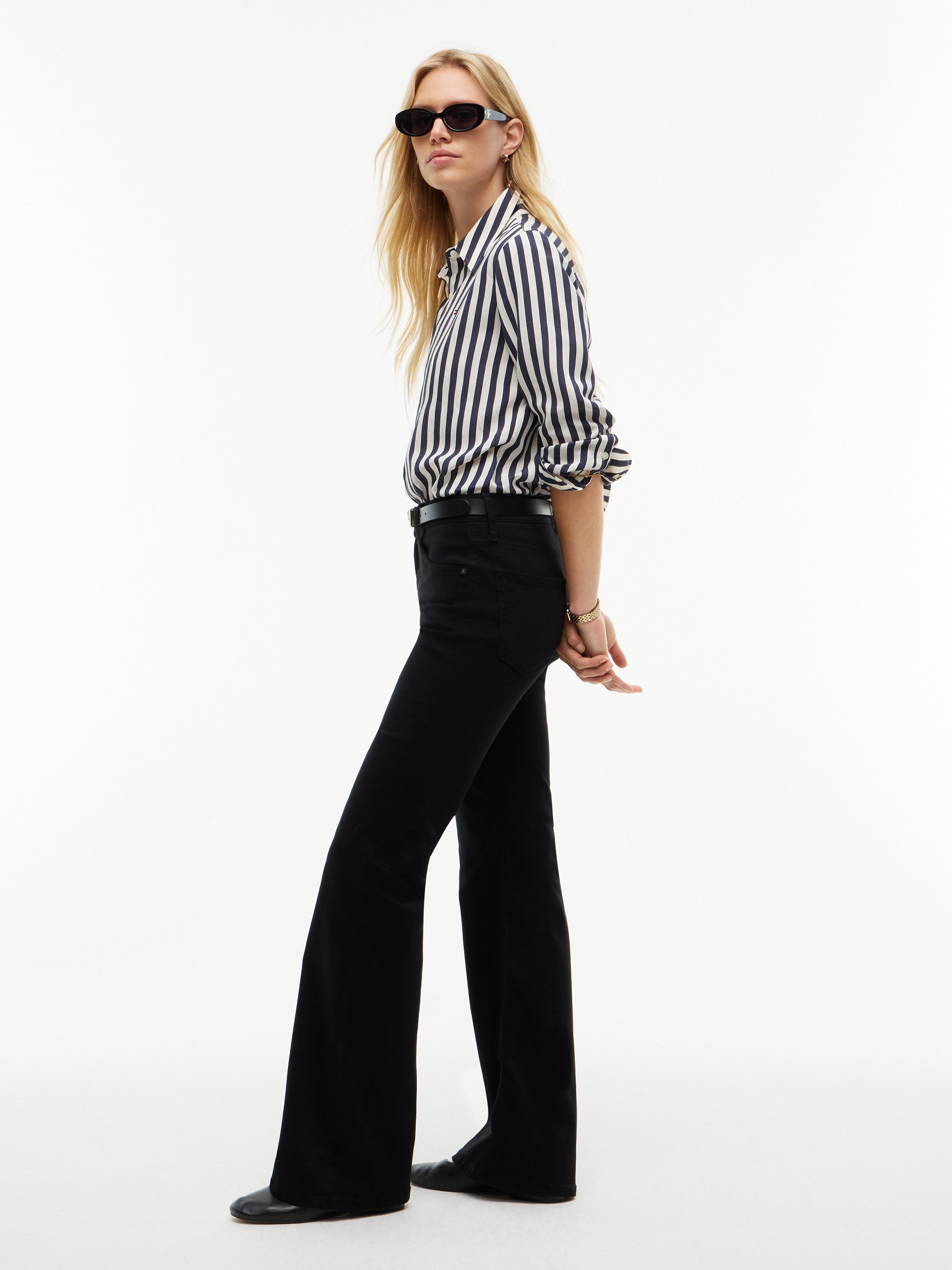 Tommy Hilfiger Bootcut-Jeans LUNA MID RISE FLARE STAY BLACK Baumwollmischung, in ausgestellter Form, mid waist – Bild 4 von 5