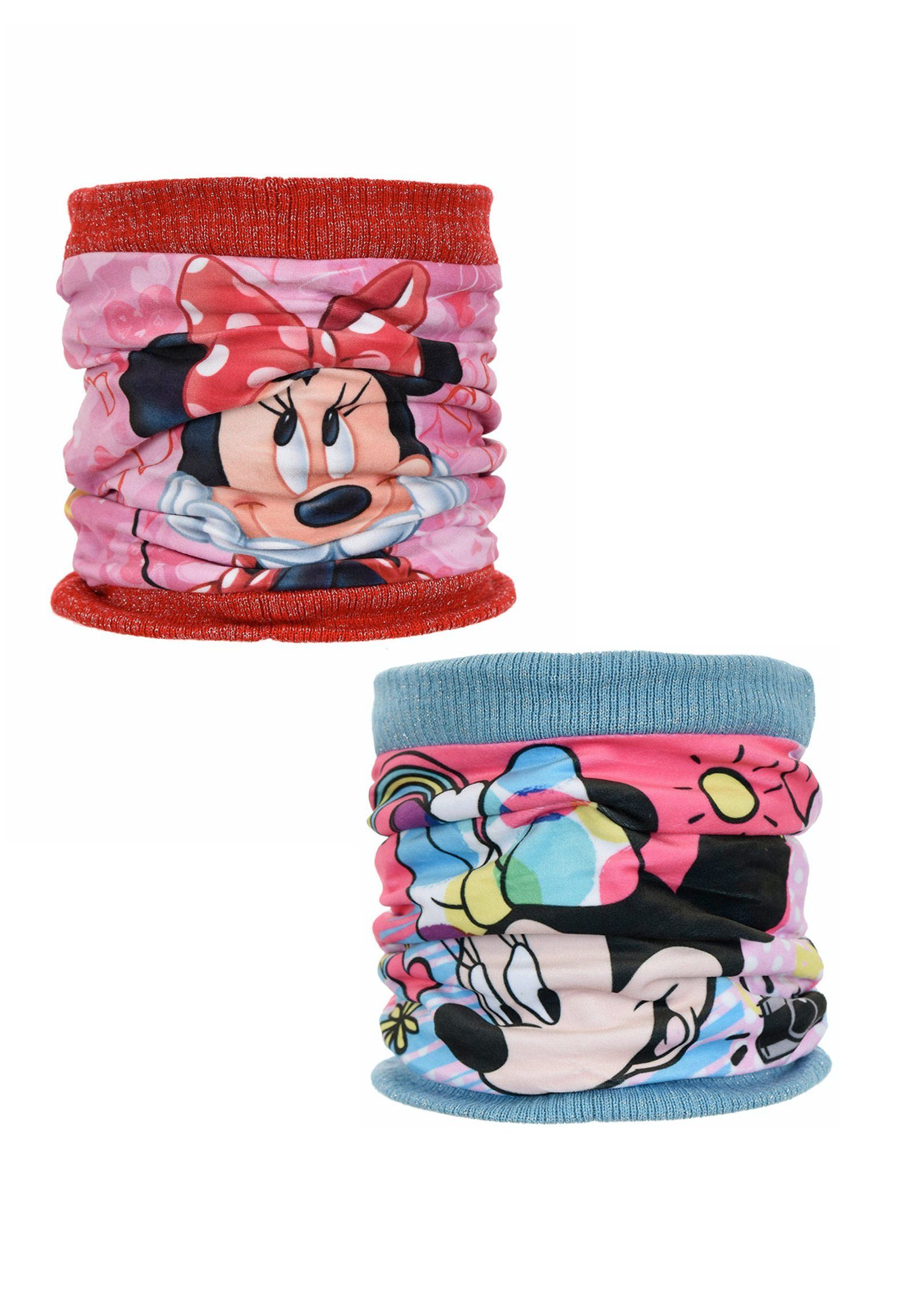 Minnie Maus Winter-Schal Türkis Disney Mouse Schlauch-Schal Mädchen Mini Kinder Loop
