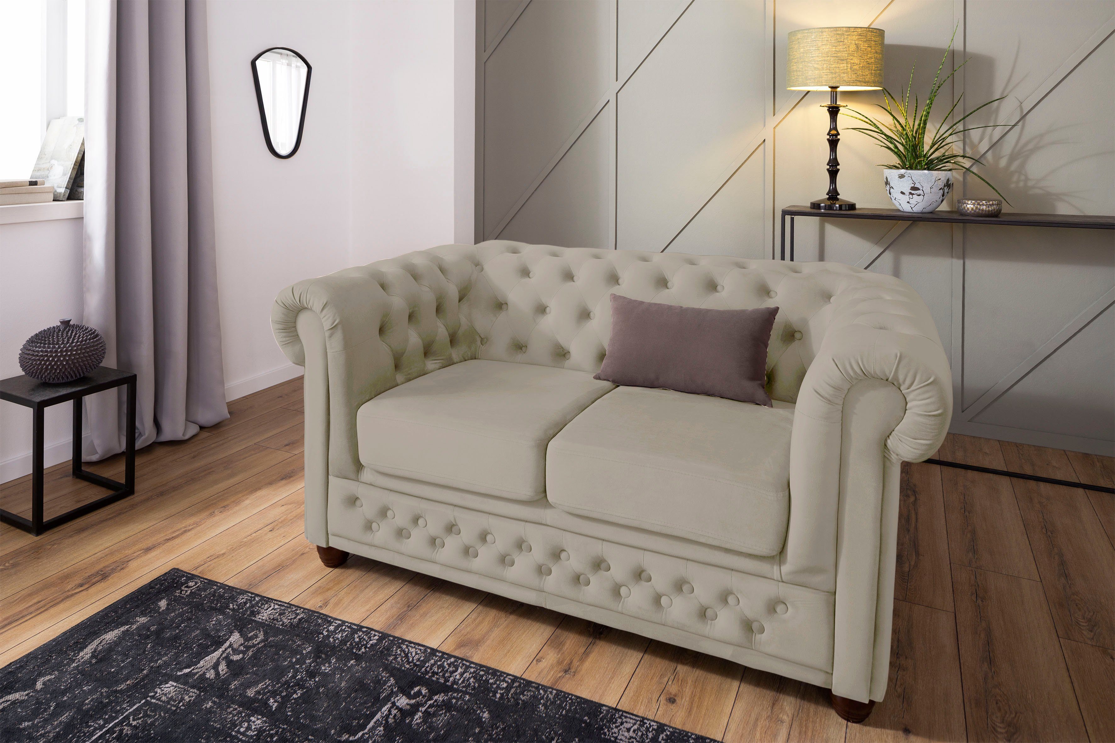 Home affaire Chesterfield-Sofa "New Castle" mit hochwertiger Knopfheftung i günstig online kaufen