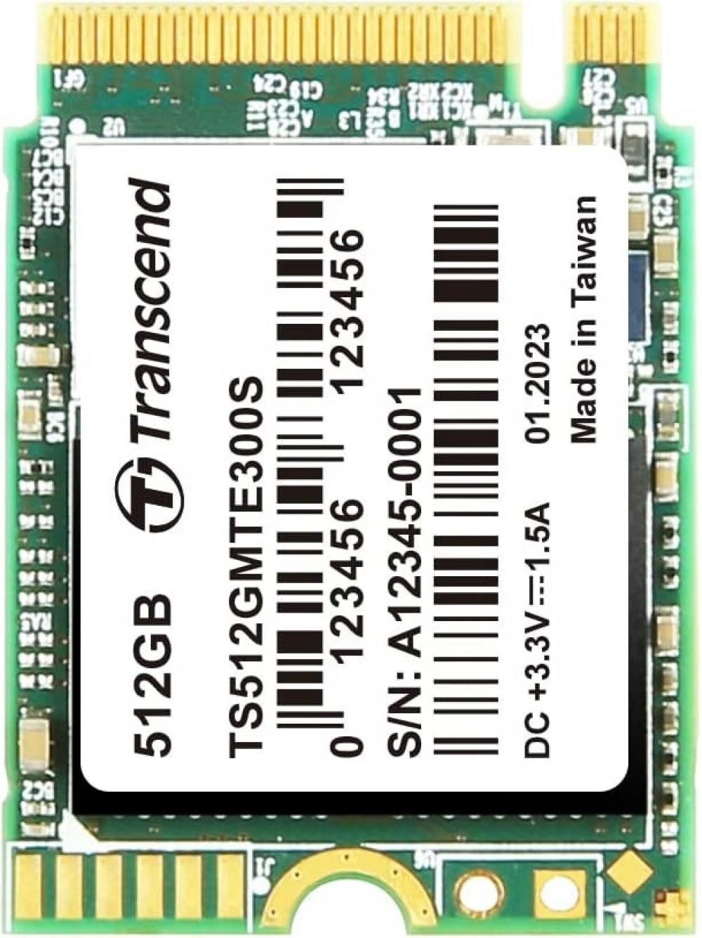 Transcend MTE300S, M.2 NVMe SSD, PCIe 3.0 x4, 2230, 512GB SSD-Festplatte