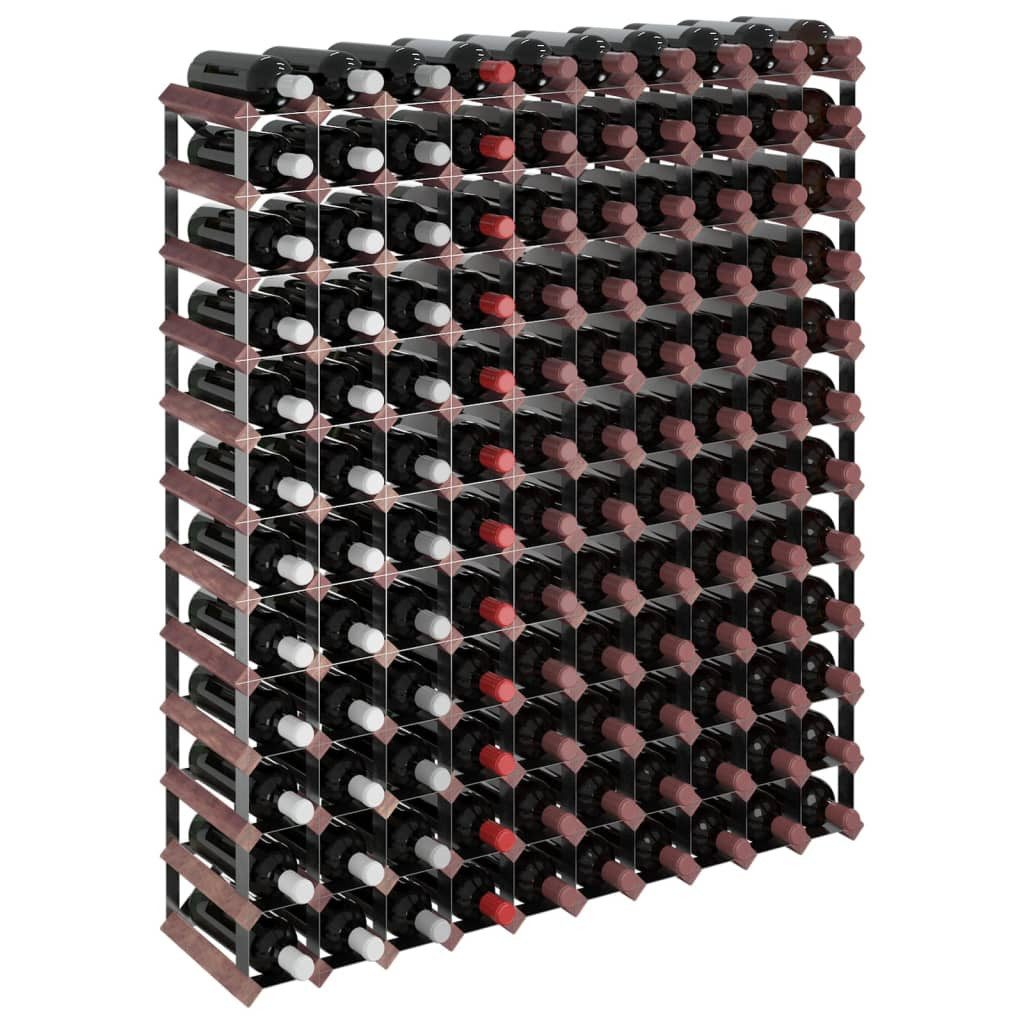 vidaXL Weinregal Weinregal für 120 Flaschen Braun Massivholz Kiefer, 1-tlg.