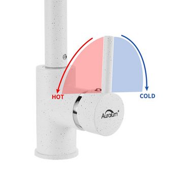 Auralum Küchenarmatur Wasserhahn Küche Mischbatterie Küche 360° Drehbar Küche Armatur Hochdruck