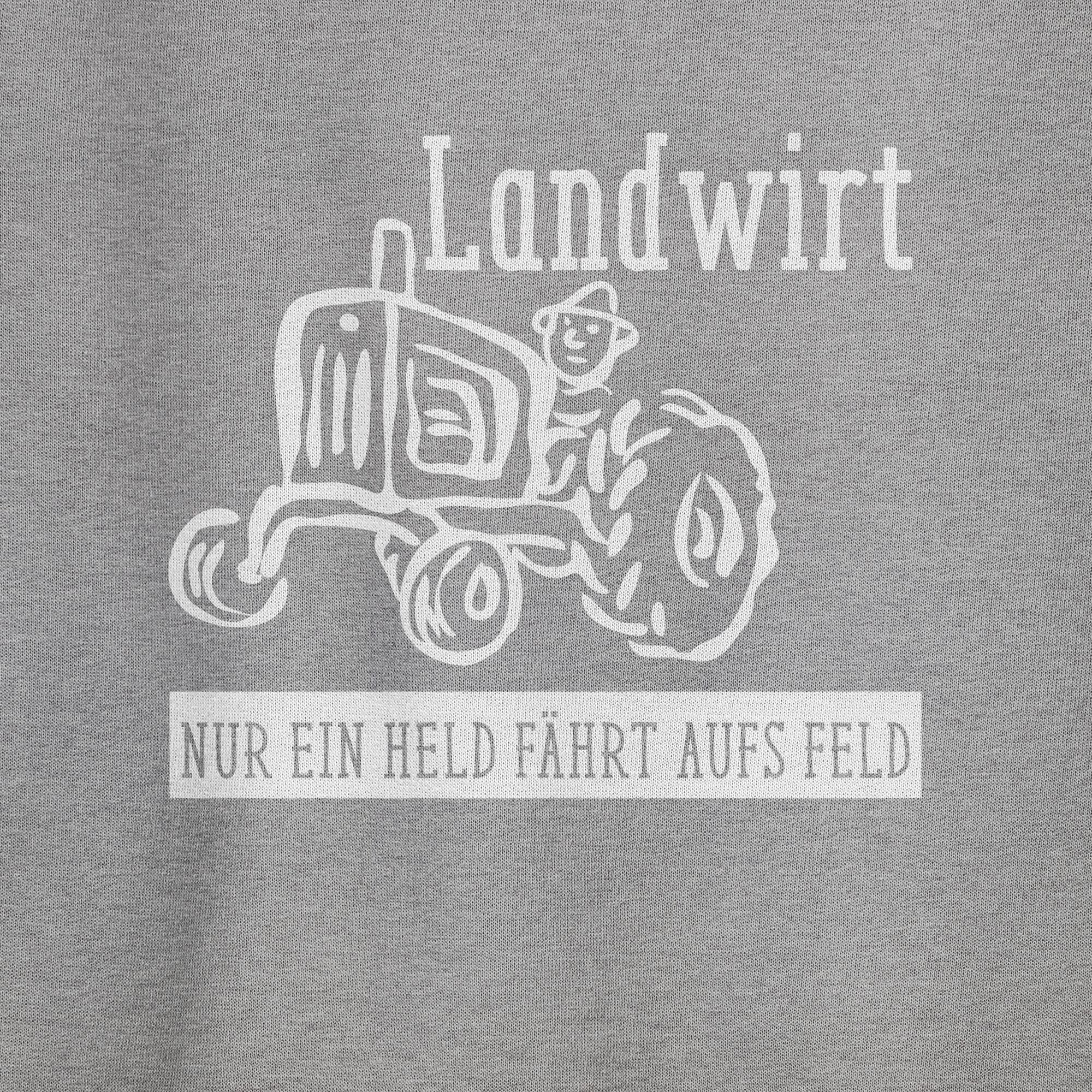 Landwirt Sweatshirt Shirtracer meliert geht 3 (1-tlg) aufs Held Feld Nur ein Geschenk Bauer Grau