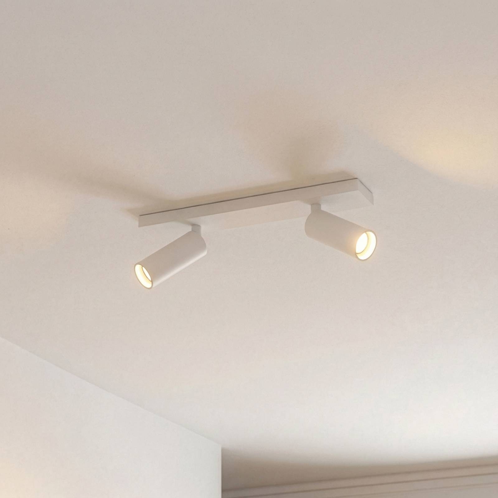 Arcchio Deckenstrahler Brinja Slim, Metall, Weiß IP20, 2 x 5 W LED (GU10 MR11)