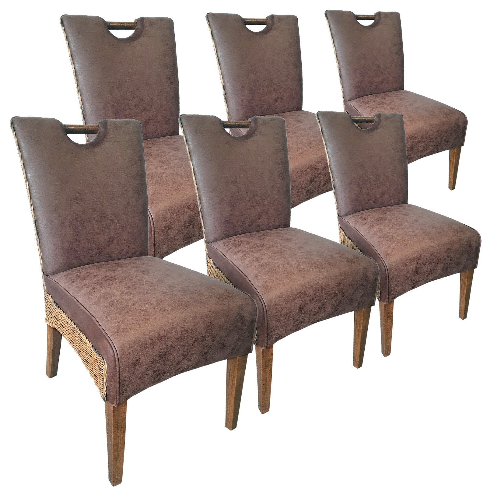 Amagohome Polsterstuhl Esszimmer Stühle Polsterstuhl Rattanstuhl Darwin Pol günstig online kaufen