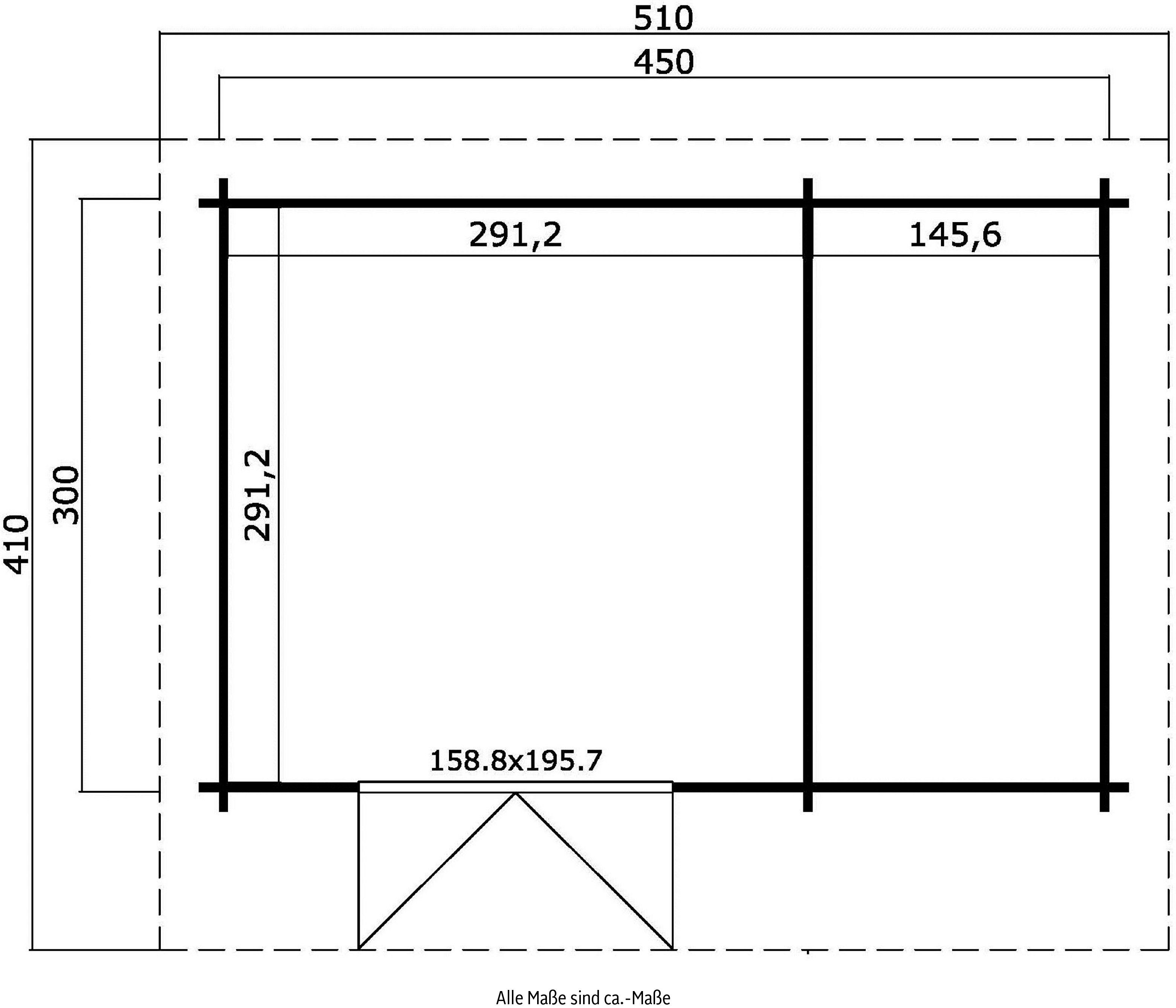 MAJA zum Gartenhaus Fussbodenbretter 510x410 verlegen) BxT: LASITA (Set, naturbelassen inkl. cm, CHAMELEON,