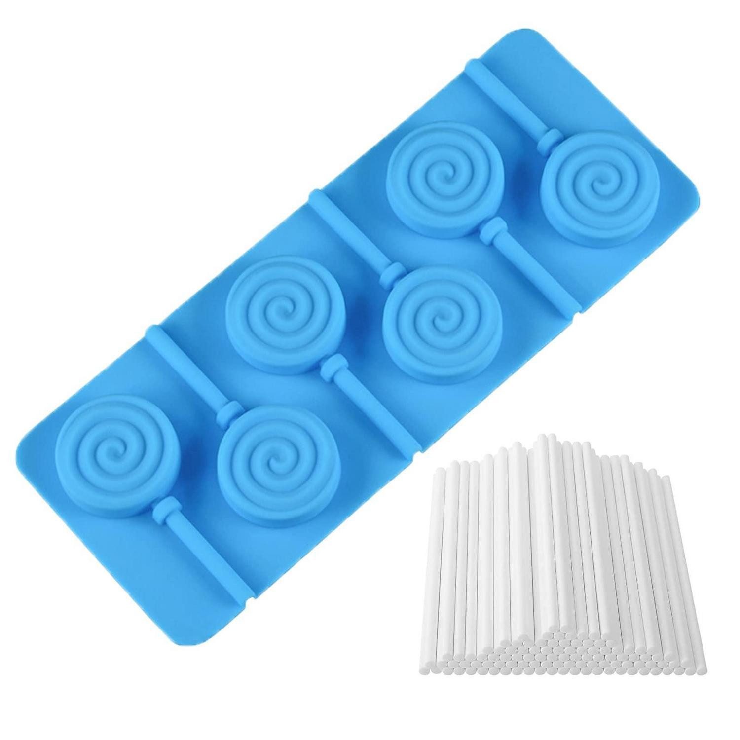 LuxusKollektion Cake-Pop-Form Silikonform Cake Pops Spirale 50 Sticks