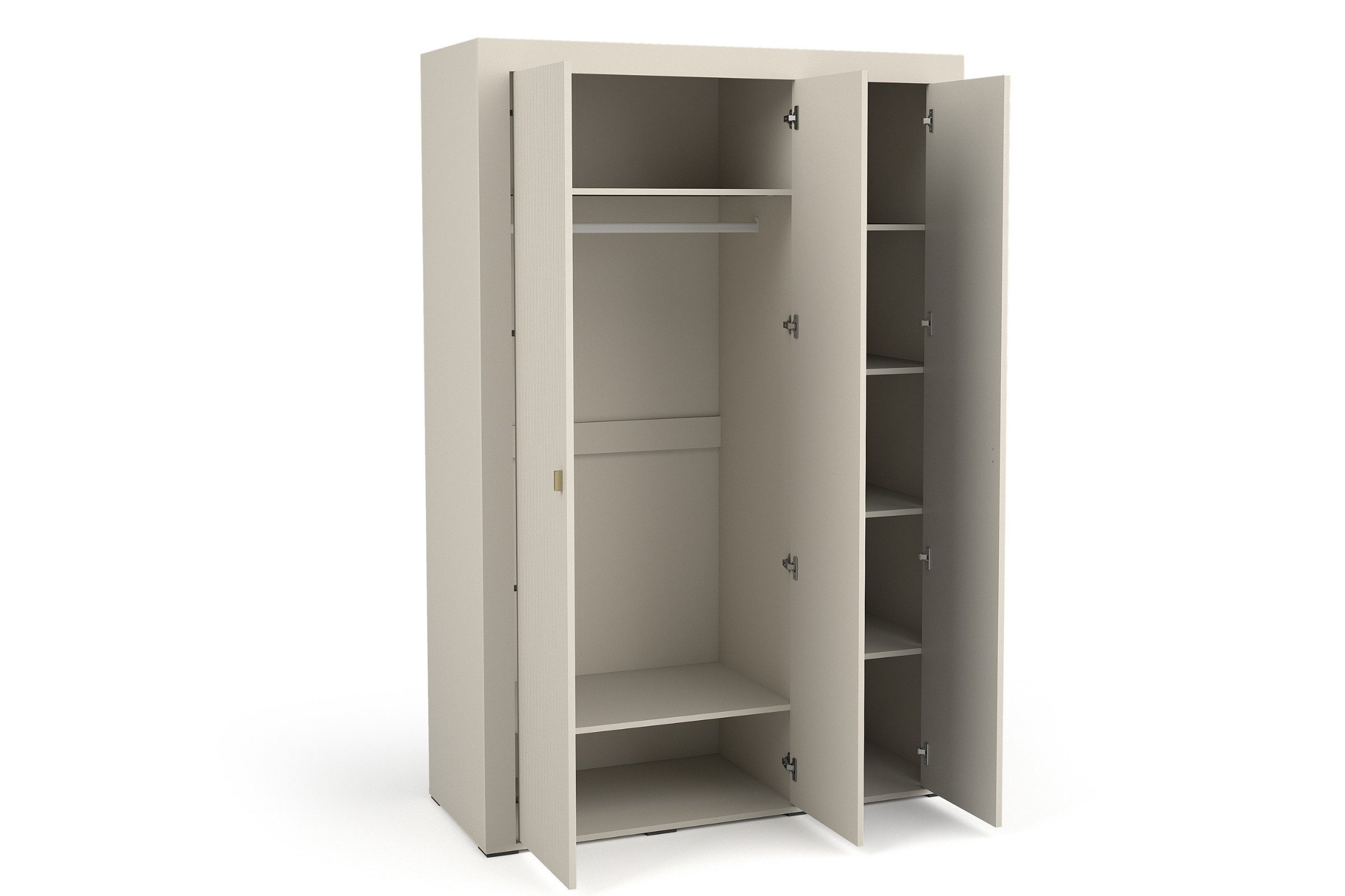 Deine Möbel 24 Kleiderschrank MONI 02 Drehtürenschrank 137 cm breit (MONI - Kollektion, 1-St., Set) ideal für Wohnzimmer, Flur, Schlafzimmer & Jungendzimmer