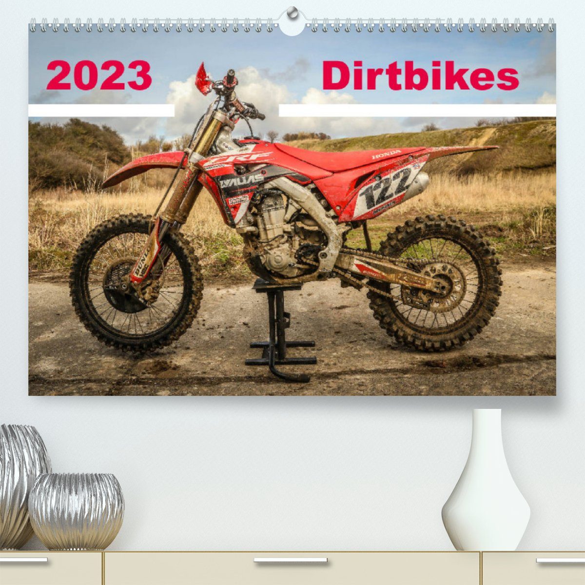 CALVENDO Wandkalender Dirtbikes 2023 (Premium, hochwertiger DIN A2 Wandkalender 2023, Kunstdruck in Hochglanz)