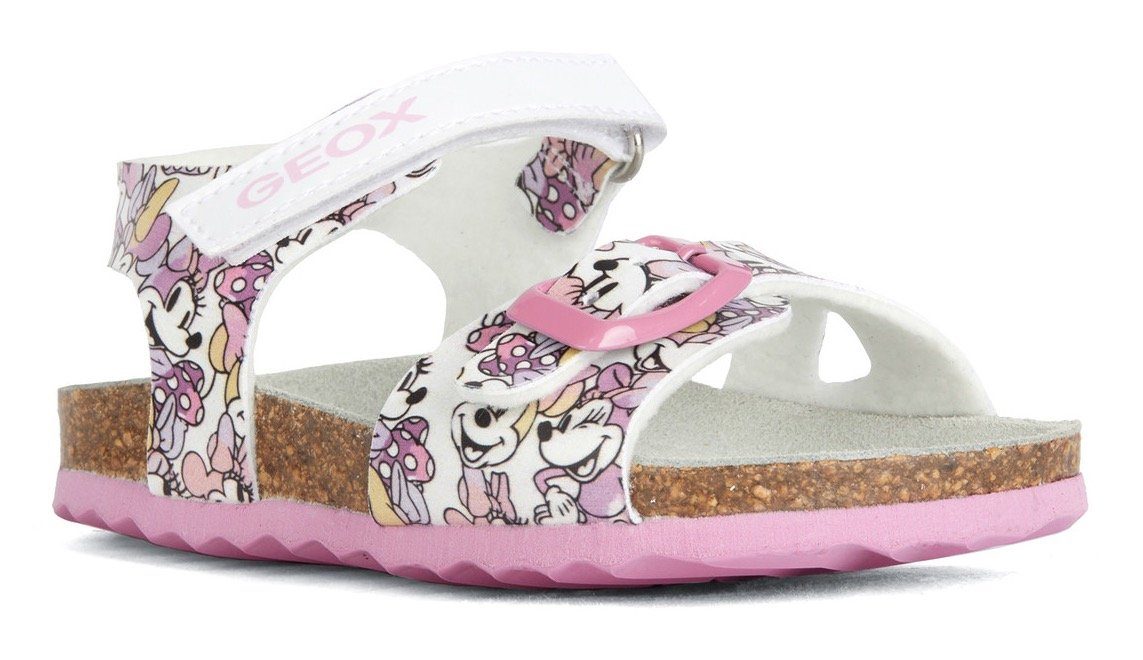 Geox B SANDAL CHALKI GIRL Sandale mit allover Print weiß-Minnie Mouse