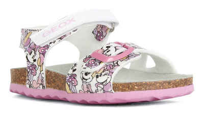 Geox B SANDAL CHALKI GIRL Sandale, Sommerschuh, Klettschuh, Riemchensandale, mit allover Print