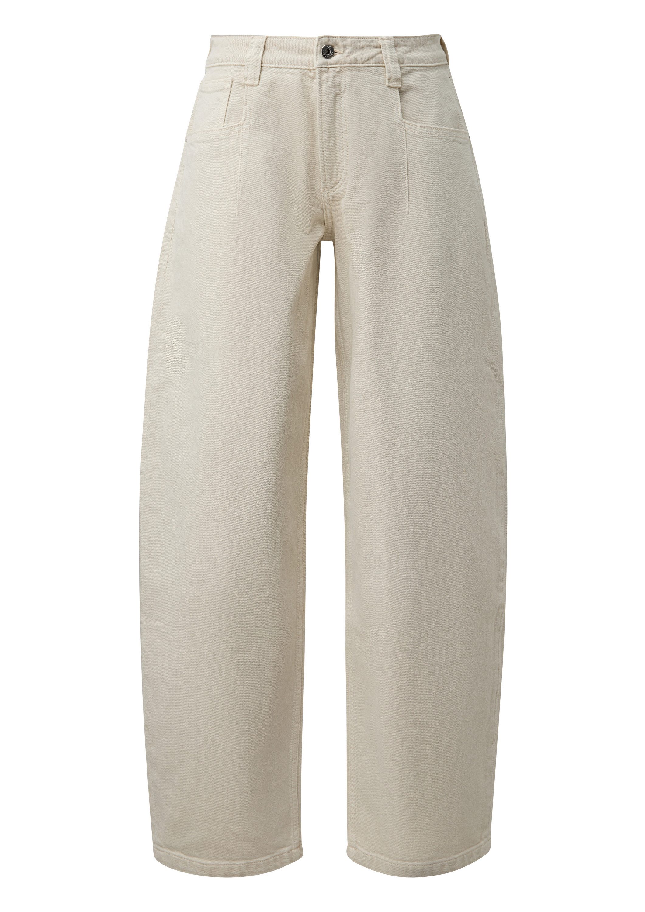 QS Weite Jeans Jeans-Hose Jeans Relaxed Fit / Mid Rise / Barrel Leg