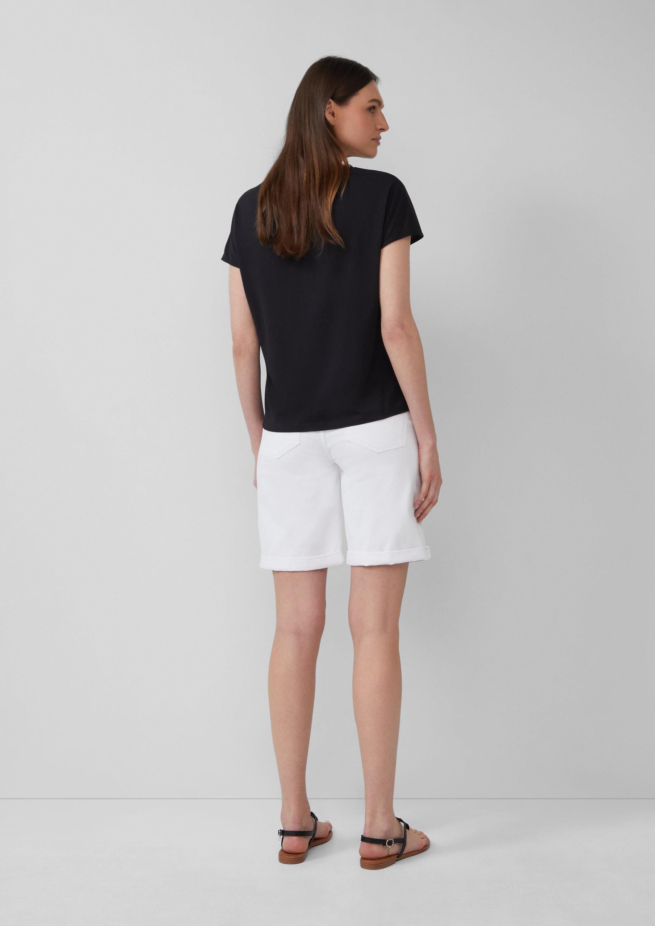 s.Oliver Kurzarmshirt T-Shirt T-Shirt mit Spitze aus Modalmix
